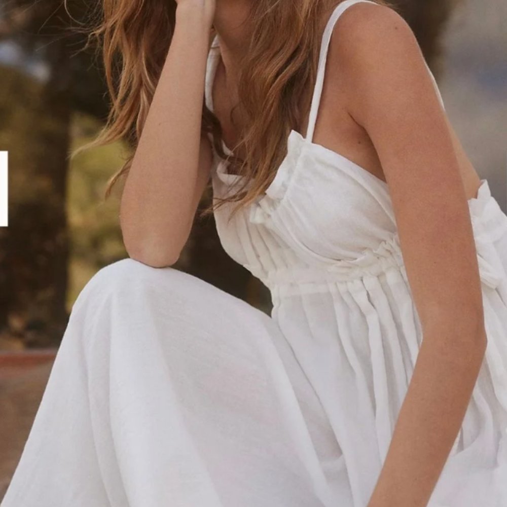 NEW Free People C'est Bon Midi Dress. - Picture 5 of 7